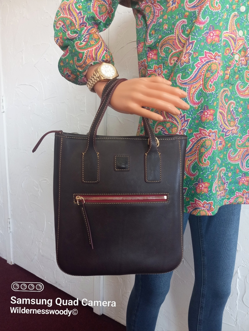 Dooney & Bourke Large Florentine Handle Tote | Brown Tmoro